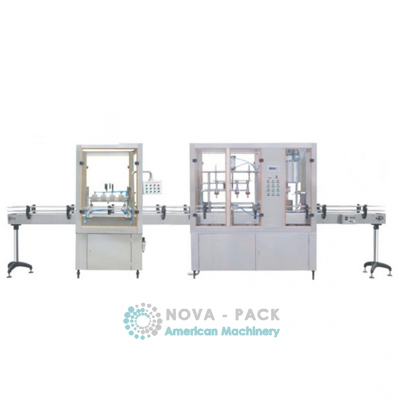 Máquina automática de llenado y taponado de botellas