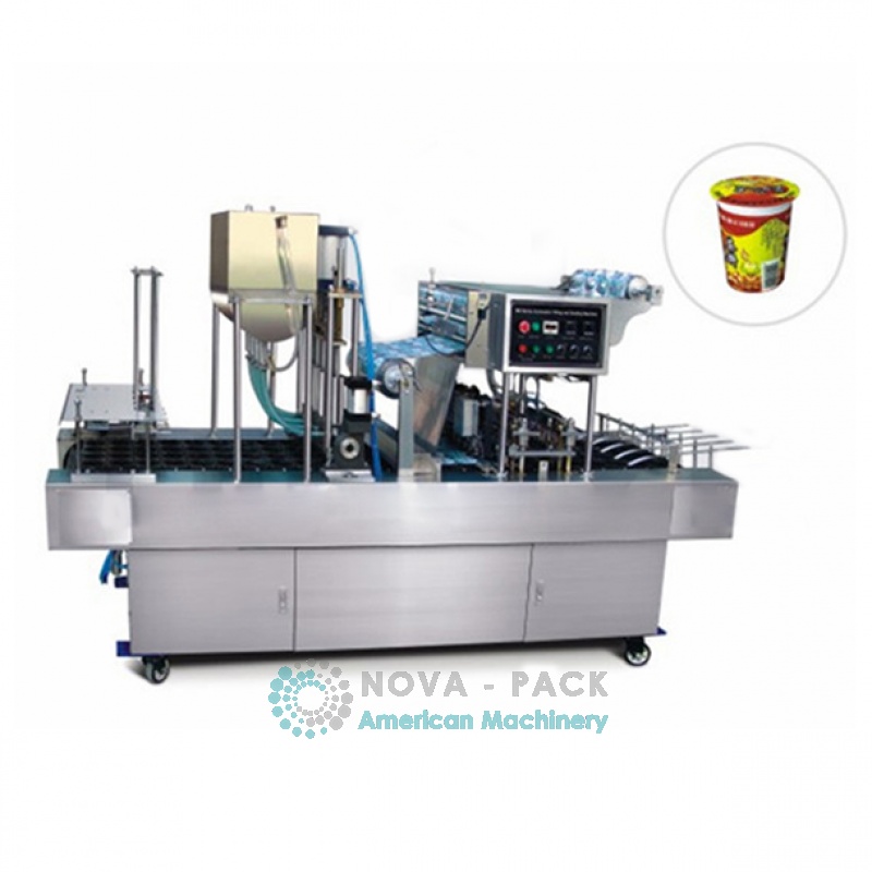 Máquina de llenado y sellado automático de vasos