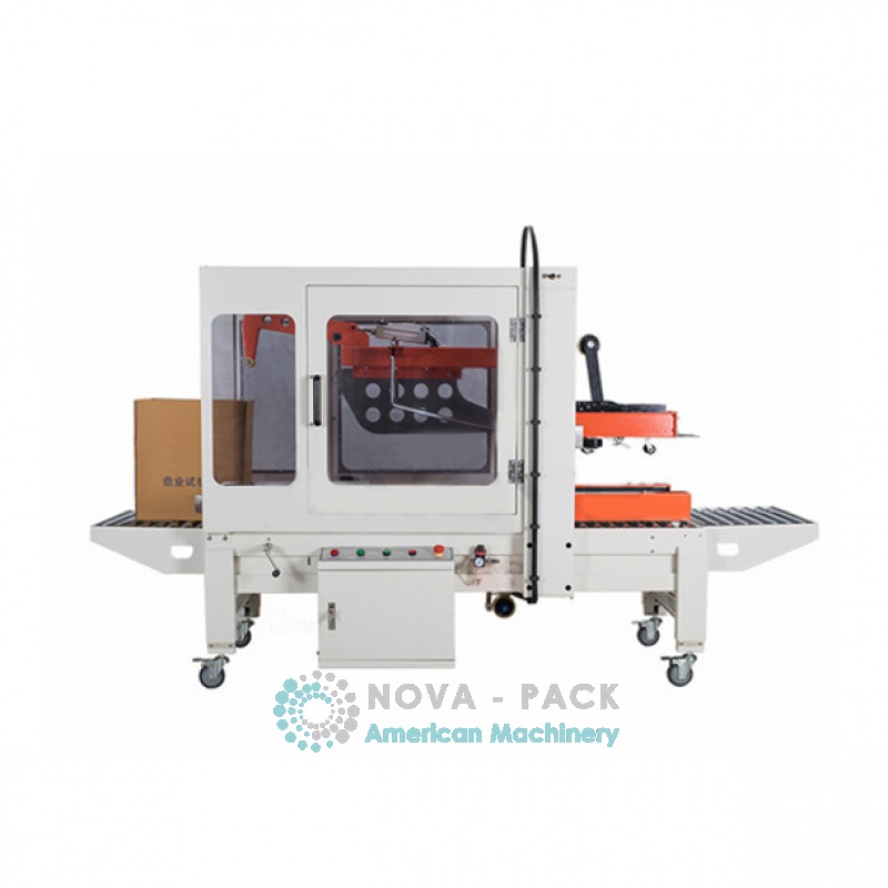 Encintadora Semiautomática con Cierra Tapa y Gabinete de Seguridad